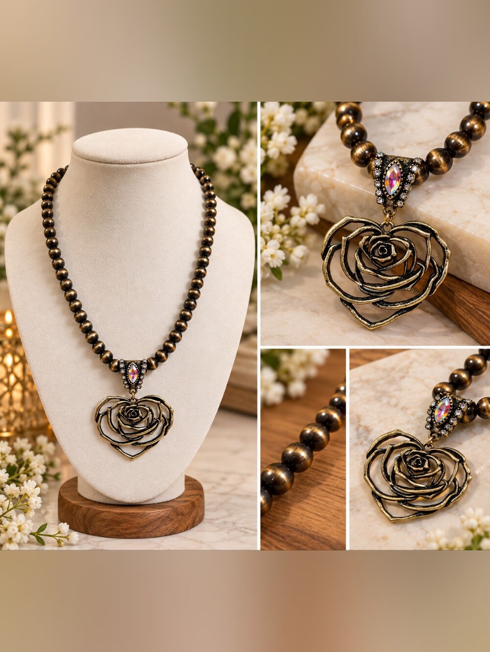 Give Away #2 Bronze Rose Necklace